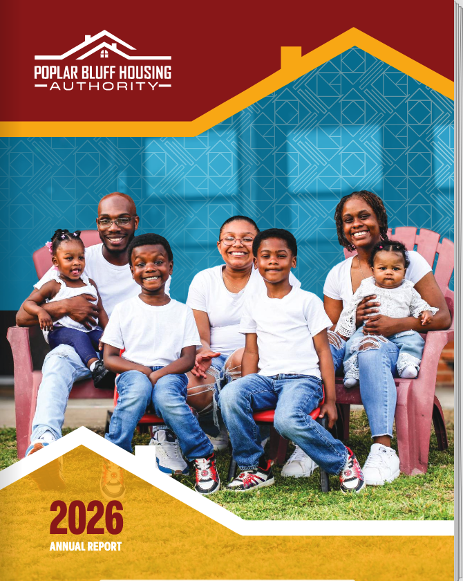 Annual Report Example from Poplar Bluff Housing Authority created by Elephant Creative Co.