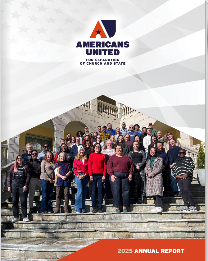 Annual Report Example from Americans United created by Elephant Creative Co.